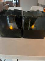 Windlicht 2 stuks Fidrio, Huis en Inrichting, Woonaccessoires | Kandelaars en Kaarsen, Overige materialen, Zwart, Ophalen of Verzenden