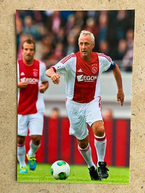Org kleurenfoto 20x30 cm Johan Cruijff-R van der Vaart 2013, Verzamelen, Sportartikelen en Voetbal, Nieuw, Poster, Plaatje of Sticker