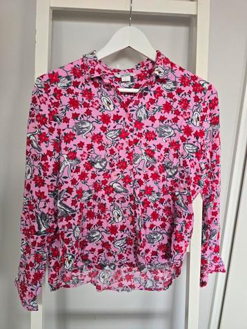Monki Blouse - Roze met Bloemen en Zwanen - Maat S beschikbaar voor biedingen