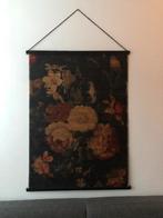 Wandobject op houten latjes met bloemmotief, Ophalen, Overige typen, Zo goed als nieuw, 75 tot 100 cm