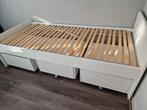 IKEA SLÄKT bed met 3 opberglades, Huis en Inrichting, Slaapkamer | Bedden, Ophalen, 90 cm, Eenpersoons, Wit