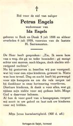 Engels Petrus 1888 Beek en Donk 1959, Verzamelen, Bidprentjes en Rouwkaarten, Ophalen of Verzenden