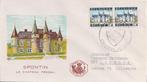 België 1967; Spontin. Le Château Féodal - FDC Yv 1423 (paar), Postzegels en Munten, Postzegels | Europa | België, Gestempeld, Overig