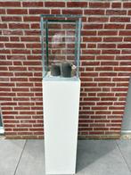 Pilaar met windlicht, Huis en Inrichting, Woonaccessoires | Zuilen en Pilaren, Ophalen of Verzenden, Gebruikt