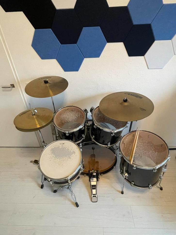 Basix Drumstel - Compleet & Speelklaar!, Muziek en Instrumenten, Drumstellen en Slagwerk, Gebruikt, Overige merken, Ophalen