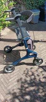 Topro Pegasus Carbon lichtgewicht rollator kleur Blauw, Ophalen, Opvouwbaar, Gebruikt