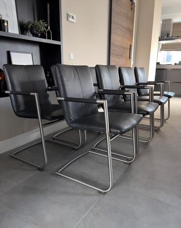 4/6/8/10 zwart leder Henders & Hazel design eetkamerstoelen beschikbaar voor biedingen