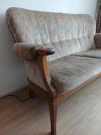 2-3 persoons bankje, tweezitter, zachte stoffering met eiken, Ophalen, Gebruikt, 150 tot 200 cm, Tweepersoons