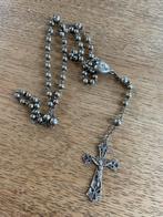 Rozenkrans zilver in mini tasje., Ophalen of Verzenden, Gebruikt, Sieraad, Christendom | Katholiek
