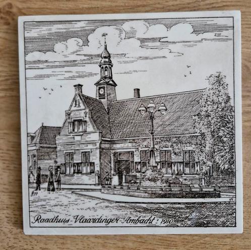 Wandtegel Vlaardingen- Raadhuis Ambacht 1910, Antiek en Kunst, Antiek | Wandborden en Tegels, Ophalen of Verzenden