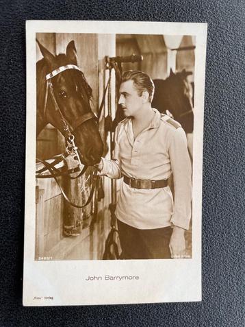 ansichtkaart / kaart van John Barrymore met paard. beschikbaar voor biedingen
