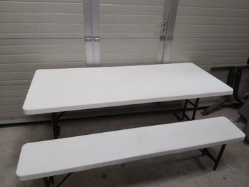 Grote campingtafel biertafel bankje opklapbare tafel  beschikbaar voor biedingen