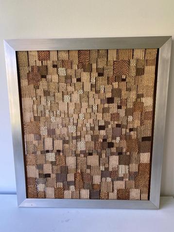 textielcollage met touw beschikbaar voor biedingen