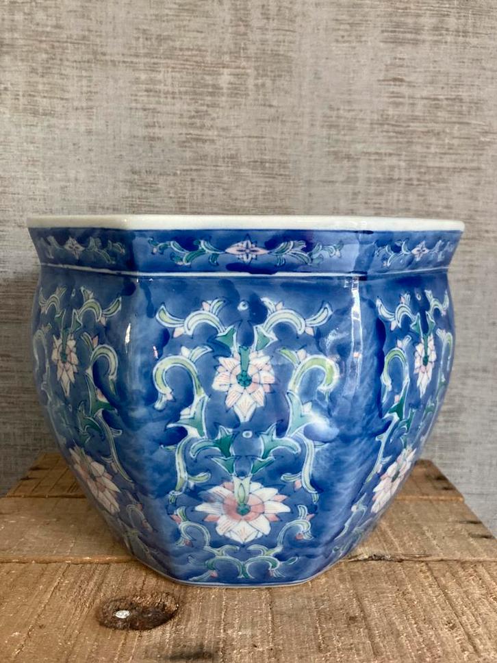 EYECATCHER- Chinese bloempot, M22, in perfecte staat, Tuin en Terras, Bloempotten, Zo goed als nieuw, Aardewerk, Binnen, Minder dan 40 cm