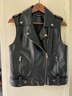 Zwarte pu leren gilet maat m, Kleding | Dames, Bodywarmers, Ophalen of Verzenden, Zo goed als nieuw, Zwart