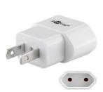 2 Reisstekkers Europa naar Amerika type C, Doe-het-zelf en Verbouw, Ophalen of Verzenden, Nieuw, Stekker