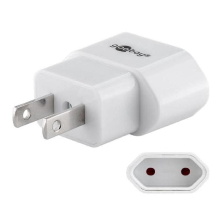 2 Reisstekkers Europa naar Amerika type C, Doe-het-zelf en Verbouw, Elektra en Kabels, Nieuw, Stekker, Ophalen of Verzenden