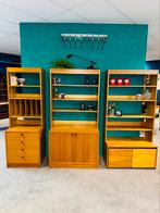 Vintage wandmeubel drie kasten audiomeubel wandkast, Ophalen, Huis en Inrichting