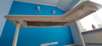 Bureau bekant wit, hoek rechts - afbeelding 2