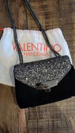 Valentino handbags klein avondtasje met zilveren glitters, Ophalen of Verzenden, Zo goed als nieuw, Avondtasje, Zwart