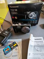Panasonic lumix TZ18 HD 14mp met Leica lens compleet in doos, Audio, Tv en Foto, Videocamera's Digitaal, Geheugenkaart, Ophalen of Verzenden