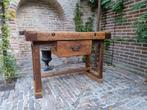 Antieke slagerstafel / werkbank met lade – robuust & uniek, Antiek en Kunst, Ophalen