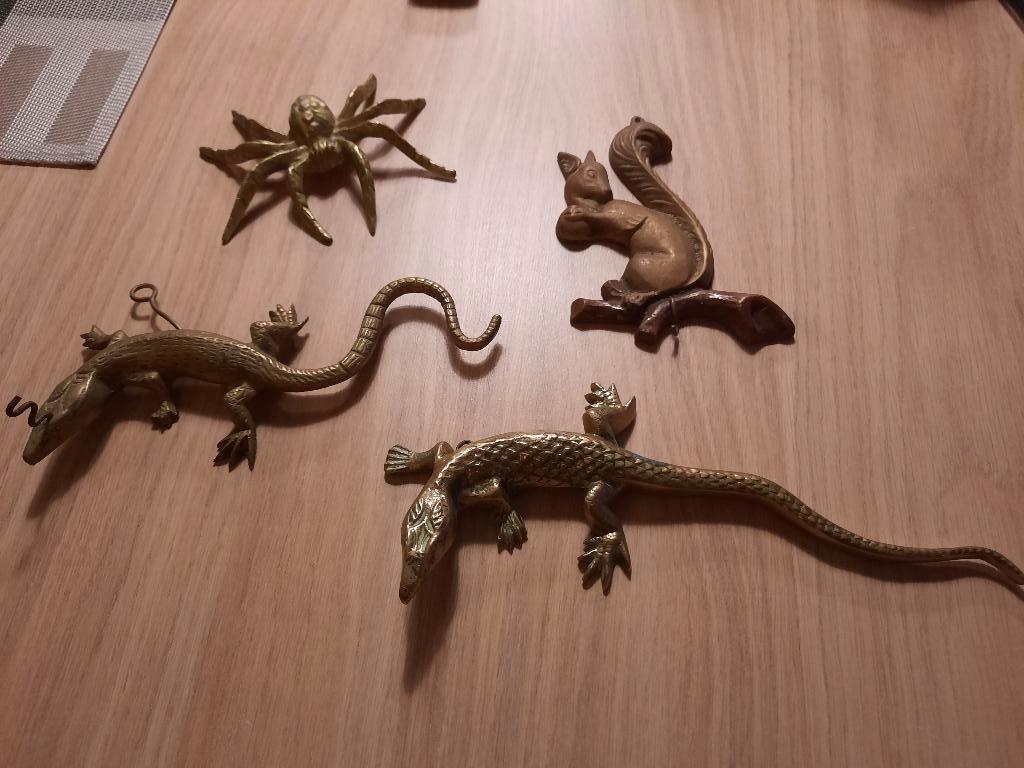 Messing dieren wandhangers, Ophalen of Verzenden, Gebruikt