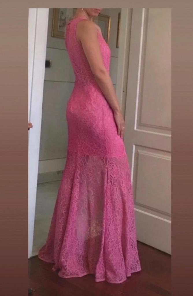 Flavio Castellani jurk, Kleding | Dames, Gelegenheidskleding, Zo goed als nieuw, Overige typen, Maat 36 (S), Roze, Ophalen of Verzenden