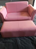 Soft roze kinderbank met voetenbank, Ophalen, Gebruikt, Overige typen