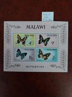 Malawi blok 5 vlinders 1966 postfris mi 30 eu, Postzegels en Munten, Ophalen of Verzenden, Dier of Natuur