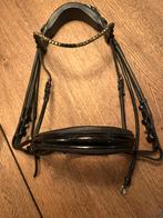 Utzon Hoofdstel - Stang en Trens - Zwart - Zilver - Cob, Dieren en Toebehoren, Paarden en Pony's | Hoofdstellen en Tuigage, Ophalen of Verzenden