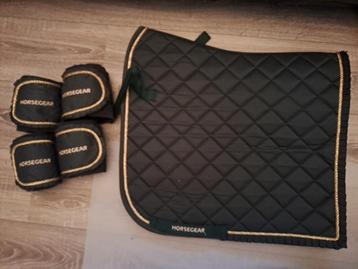 Donkergroen horsegear dekje+bandages beschikbaar voor biedingen