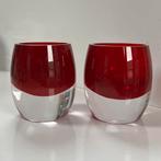 Vintage ruby red glass/Votive theelicht/kaarshouder, Ophalen of Verzenden, Zo goed als nieuw, Overige typen