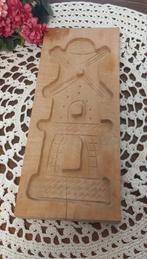 Grote brocante houten speculaasplank, molen, Ophalen of Verzenden