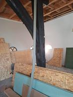 Trapleuning hout. Nu grijs geschilderd. 270 cm, Ophalen