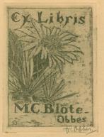 3247 Ex Libris Nederland : Joan Francois Obbes, 1932, Antiek en Kunst, Kunst | Etsen en Gravures, Verzenden