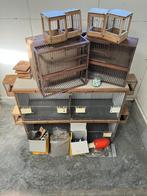 Broedhok en complete set met schouwlamp t.b.v. vogels, Dieren en Toebehoren, Ophalen, Gebruikt, Hout, Vogelkooi