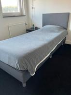 Boxspring €185 grijs zgan 1 pers., Huis en Inrichting, Ophalen, Tweepersoons, Zo goed als nieuw, 180 cm