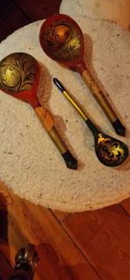 Russische houten chocolade lepels, Verzamelen, Ophalen of Verzenden