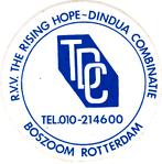 Sticker sport voetbal TDC The Rising Hope Dindua Combinatie, Verzenden, Zo goed als nieuw, Sport