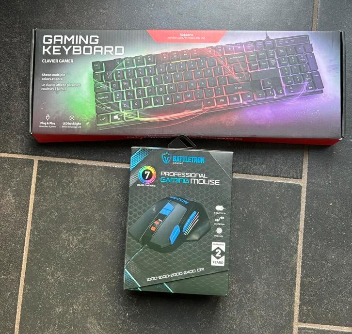 Gaming toetsenbord en gaming muis, Computers en Software, Toetsenborden, Ophalen of Verzenden, Zo goed als nieuw, Gaming toetsenbord