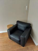 Hoge kwaliteit love seat zwart leer., Ophalen, Tweepersoons, Leer, Zo goed als nieuw
