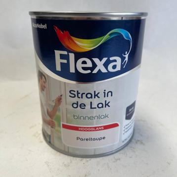 Flexa Strak in de Lak Verf Pareltaupe Taupe Hoogglans 750ml beschikbaar voor biedingen