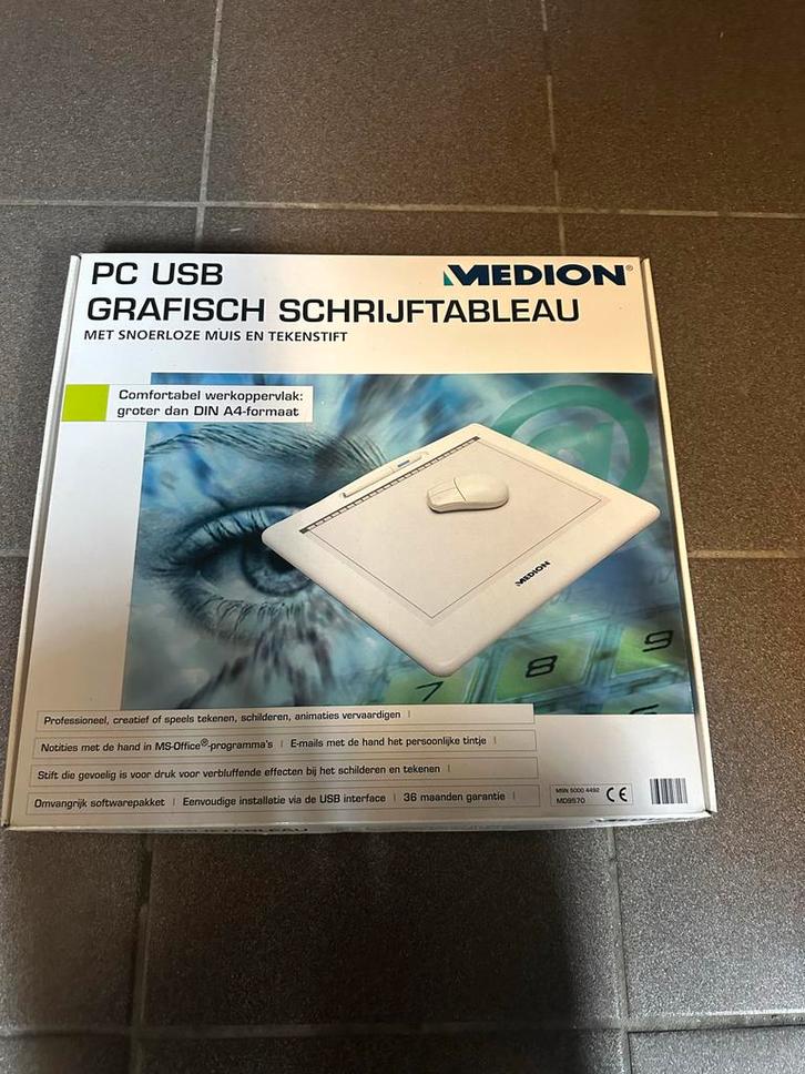 Medion Grafisch Schrijftableau - Nieuw in Doos!, Computers en Software, Tekentablets, Nieuw, Bedraad, Multi-touch, Ophalen