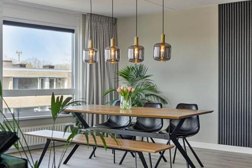 3 eetkamerstoelen van Dutchbone Franky, Huis en Inrichting, Stoelen, Zo goed als nieuw, Drie, Kunststof, Leer, Zwart, Ophalen
