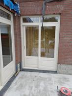 3 schuifpuien, hardhout met bovenlicht glas in lood, Doe-het-zelf en Verbouw, Kozijnen en Schuifpuien, Ophalen, Gebruikt, 225 cm of meer