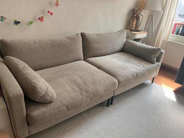 Zuiver bank 3-zits Summer Latte, Huis en Inrichting, Banken | Bankstellen, Zo goed als nieuw, 200 tot 250 cm, 75 tot 100 cm, Ophalen