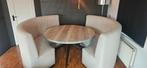 Loungeset/eethoek banken en tafel., Huis en Inrichting, Ophalen, Overige materialen, Gebruikt, Rond