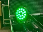16x American DJ 18P Hex IP LED Par DMX outdoor + Flightcases, Ophalen of Verzenden, Gebruikt, Licht