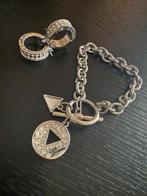 Guess armband en oorbellen, Sieraden, Tassen en Uiterlijk, Bedels, Ophalen of Verzenden, Zo goed als nieuw, Zilver, Pandora